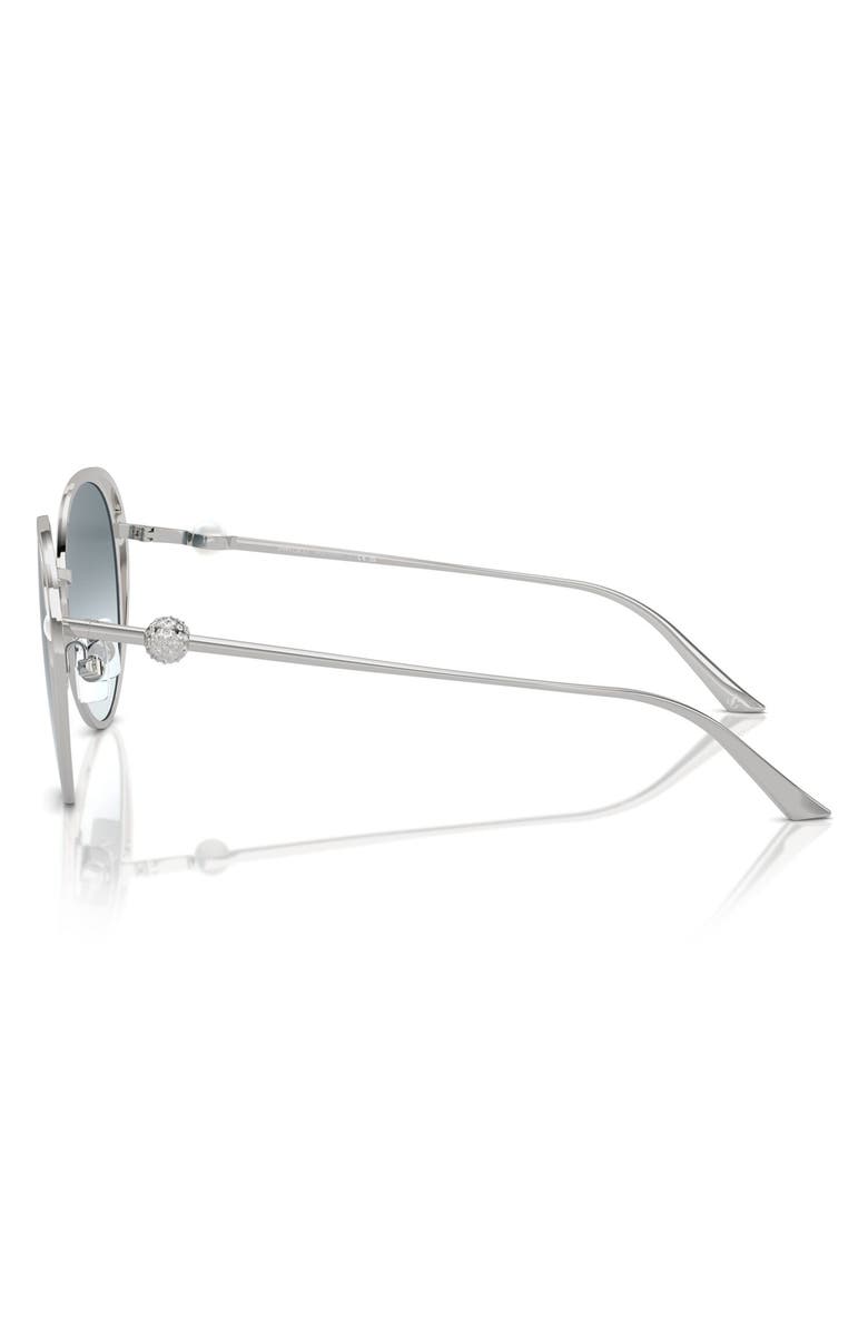 Jimmy Choo 53mm Oval Sunglasses, Alternate, color, Silver