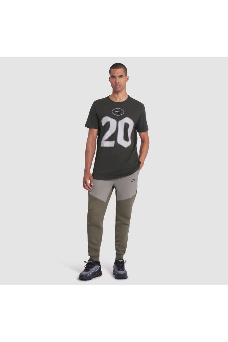 Men's Nike Breece Hall Gotham Green New York Jets 2025 Rivalries Collection Player Name & Number T-Shirt, Alternate, color, Green