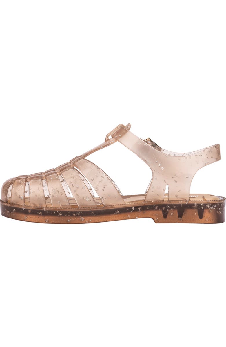 Melissa Kids' Possession Metallic Jelly Sandal, Alternate, color, Beige Glitter