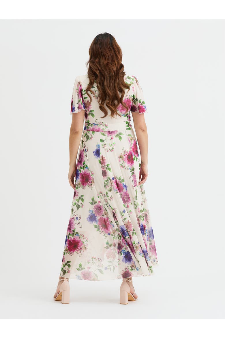 Tilly Floral Sweetheart Dress, Alternate, color, Cream Pink Multi