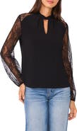 Ted Baker Twist Neck Lace Sleeve Top