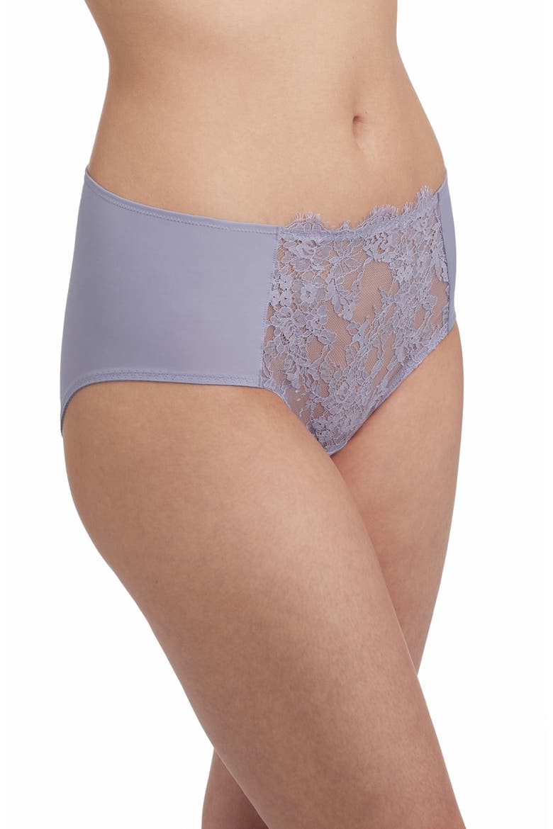 Entice Front Lace Brief, Alternate, color, Lavender Dusk