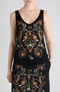 Dries Van Noten Floral Embroidered Sleeveless Top