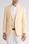 Nautica Yellow Stripe Stretch Cotton Seersucker Sport Coat
