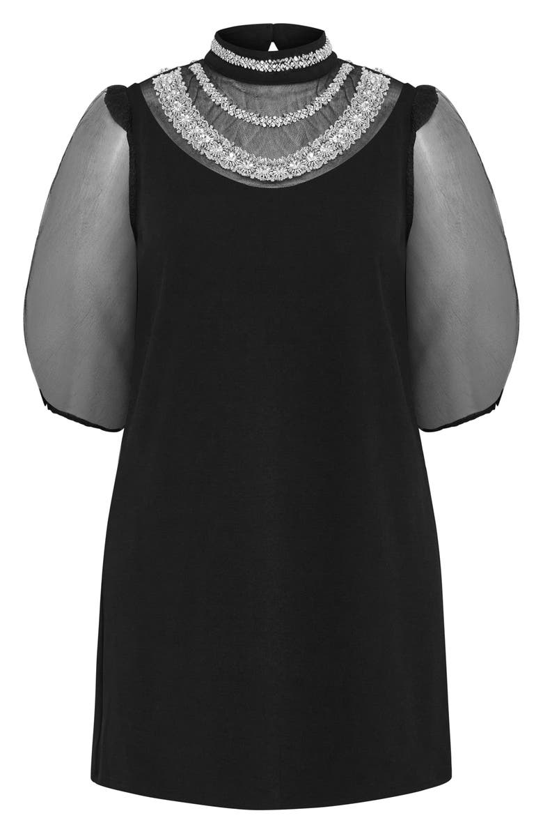 City Chic Phoenix Embellished Cocktail Dress, Alternate, color, 