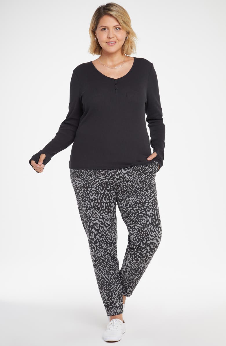 NYDJ Fitted Henley Thumbhole Top, Alternate, color, 