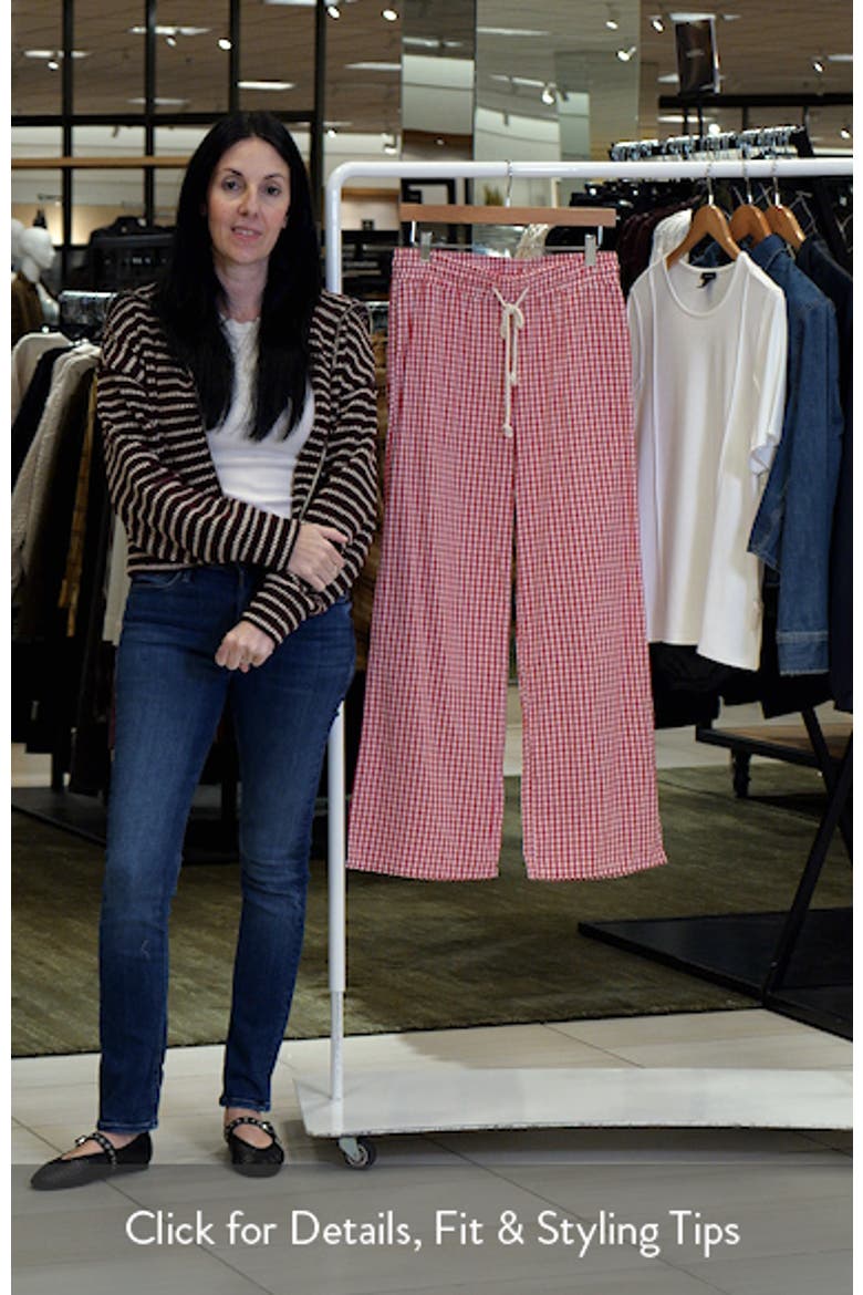 Taya Gingham Low Rise Drawstring Pants video