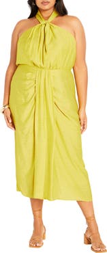 City Chic Briella Twist Neck Midi Dress