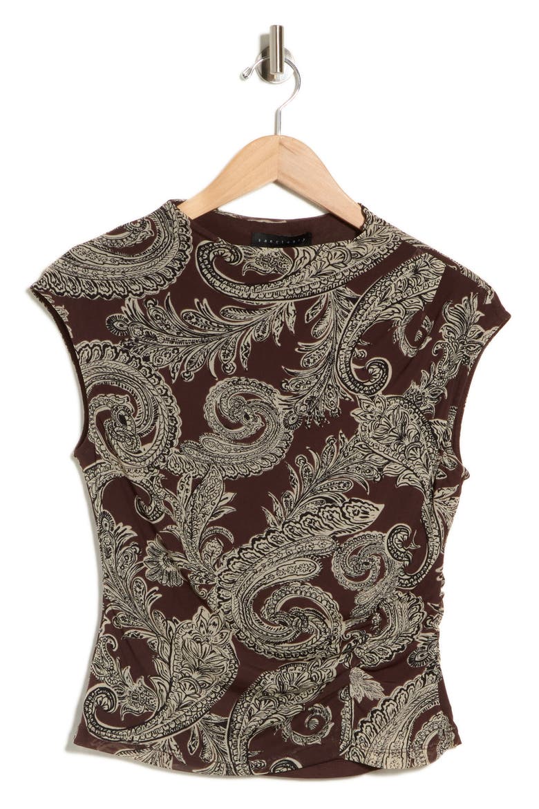 On the Way Print Top, Alternate, color, CHIP BROWN