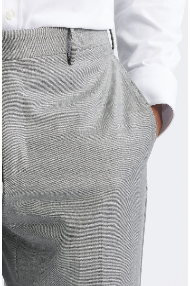 Parker Classic Wool Sharkskin Dress Pants, Alternate, color, GREY