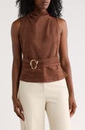 Ted Baker Belted Faux Suede Shell