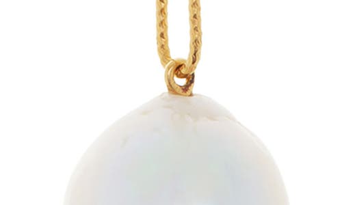 Monica Vinader Baroque Pearl Linear Drop Earrings In Gold