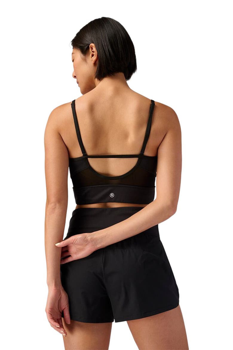 Destination Square Neck Bra Top - Women's, Alternate, color, Black