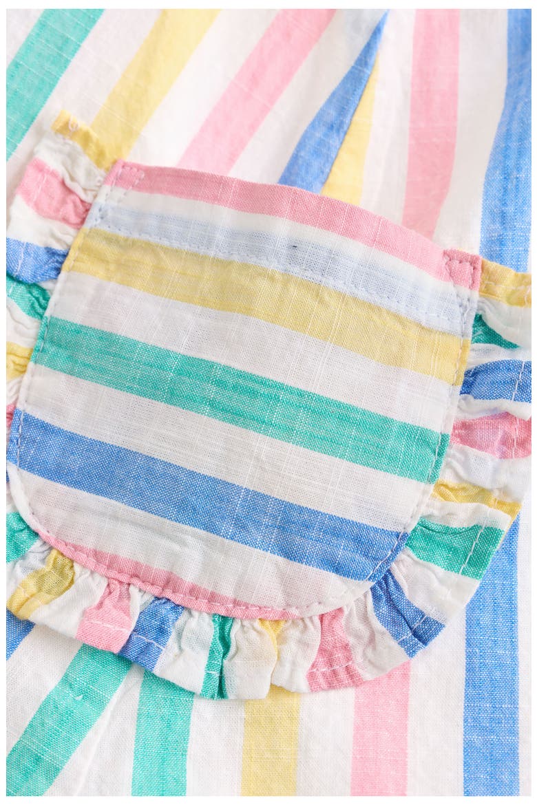 Kids' Bodysuit & Rainbow Stripe Cotton Pinafore Dress Set, Alternate, color, RAINBOW STRIPE MULTI