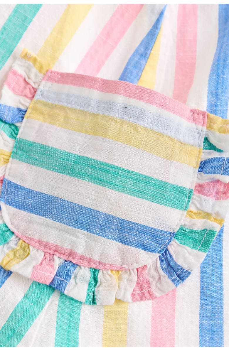 NEXT Kids' Bodysuit & Rainbow Stripe Cotton Pinafore Dress Set, Alternate, color, Rainbow Stripe Multi