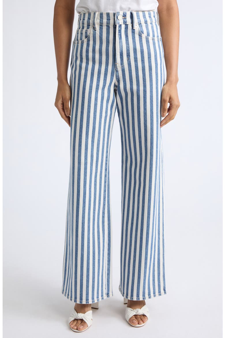 Taylor Stripe Wide Leg Jeans, Alternate, color, SALTWATER STRIPE