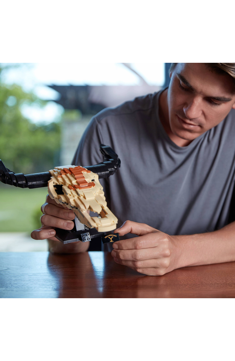 Brickcraft Yellowstone Steer Skull Building Set, Alternate, color, Yellow