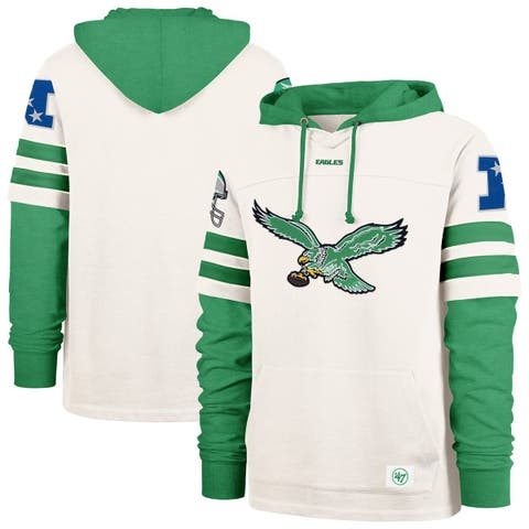 Men's '47  Cream Philadelphia Eagles Split Zone Cornerback Duo Lacer Hoodie