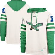 '47 Men's '47 Cream Philadelphia Eagles Split Zone Cornerback Duo Lacer Hoodie