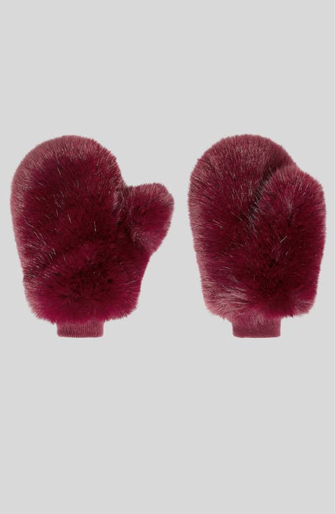 Faux Fur Oversized Mittens
