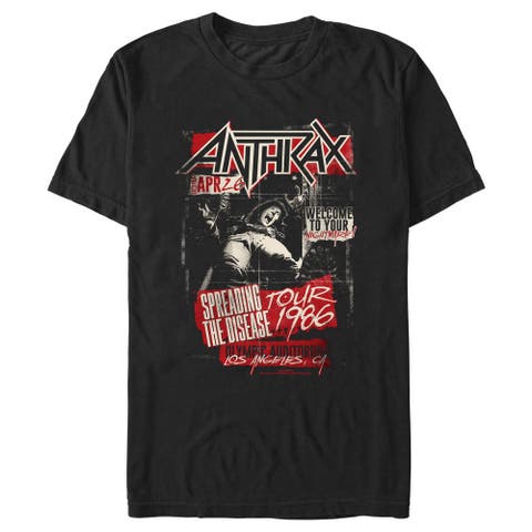 Men's Anthrax Welcome To Your Nightmare Distressed  Graphic T-Shirt