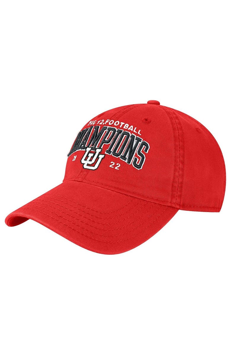 LEGACY ATHLETIC Men's Legacy Athletic Scarlet Utah Utes 2022 PAC-12 Champions  Bold Arch EZA Relaxed Twill Adjustable Hat, Alternate, color, 