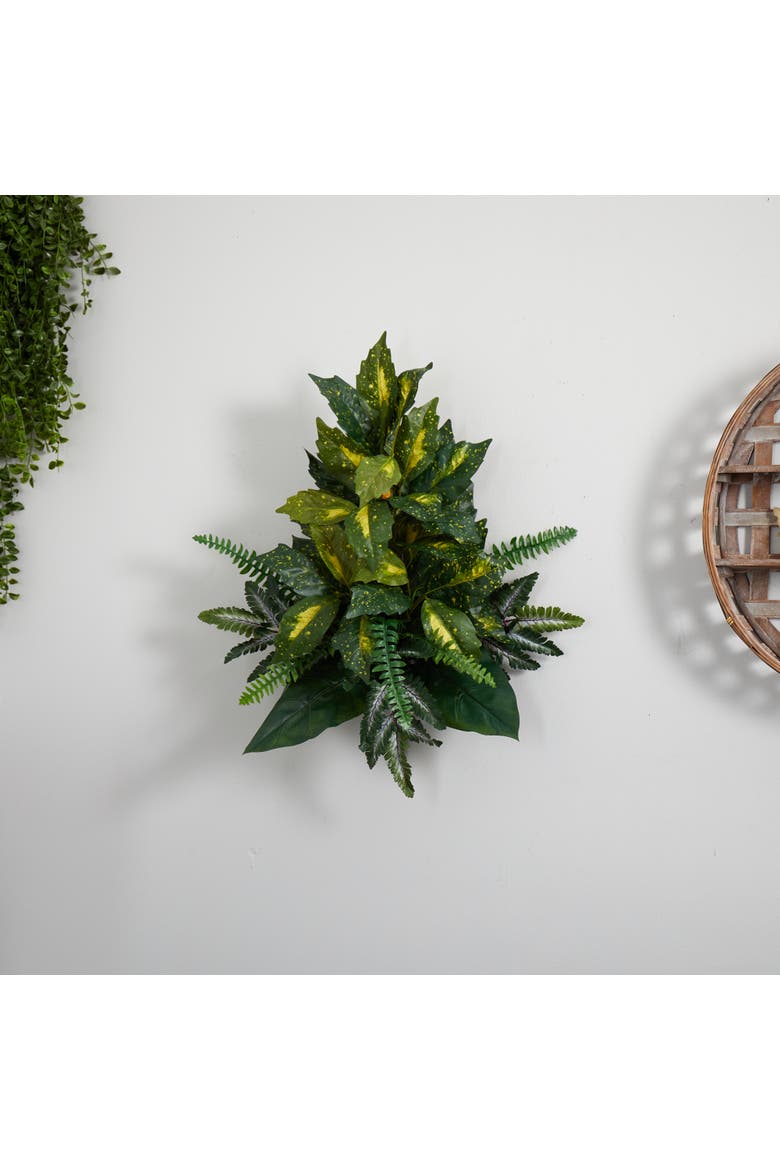 25-in Mixed Greens Artificial Plant, Alternate, color, Green