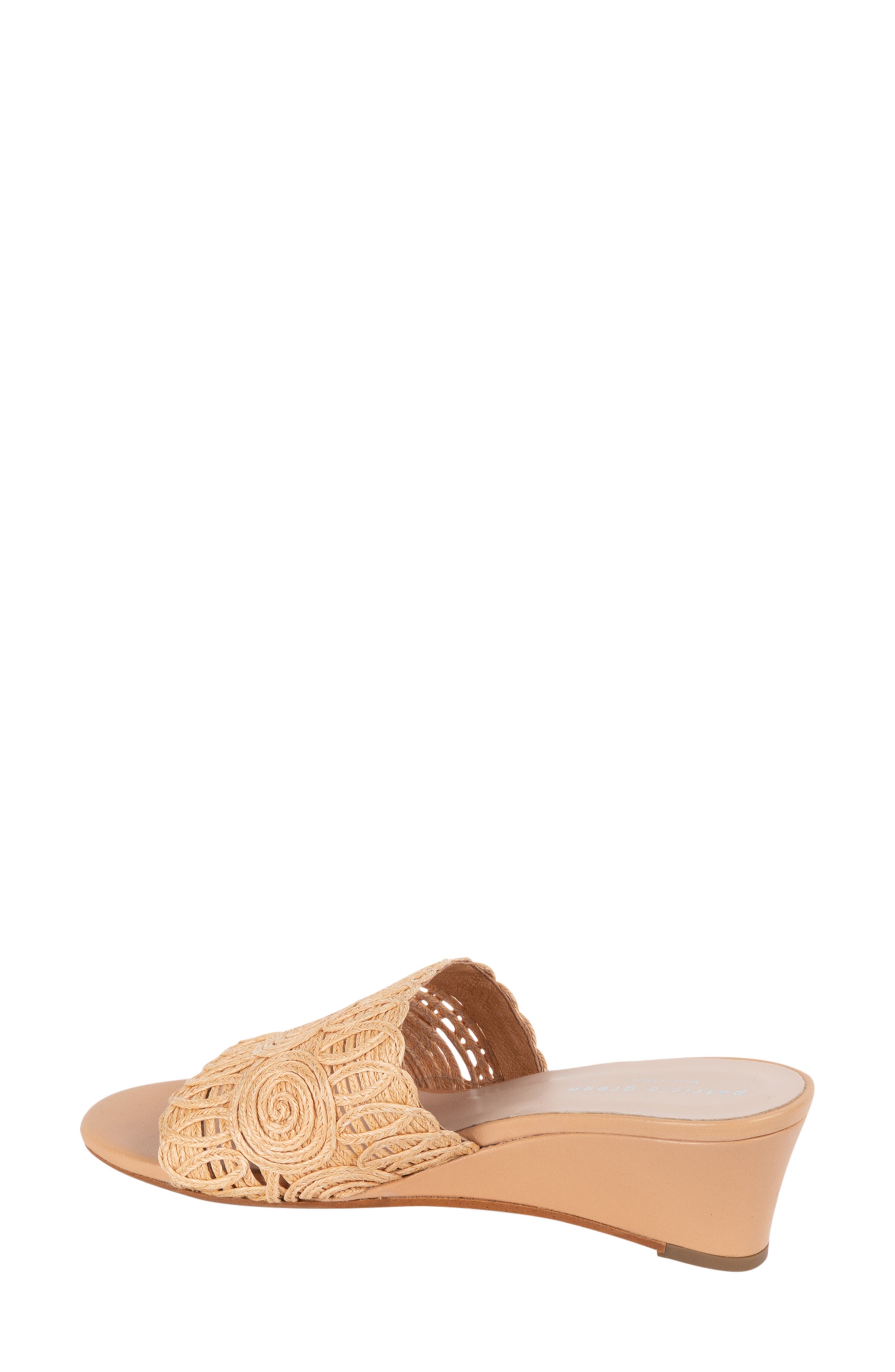 patricia green Siesta Raffia Wedge Slide Sandal, Alternate, color, 