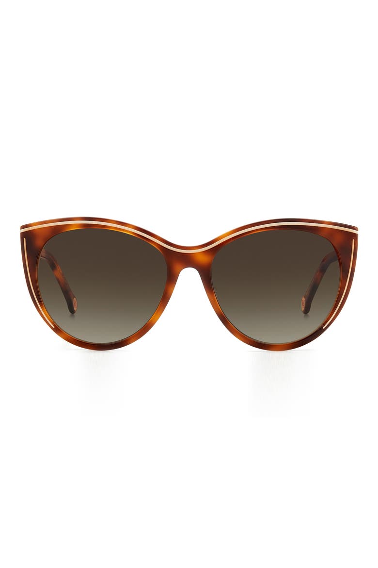 Her 56mm Cat Eye Sunglasses, Main, color, HAVANA WHITE