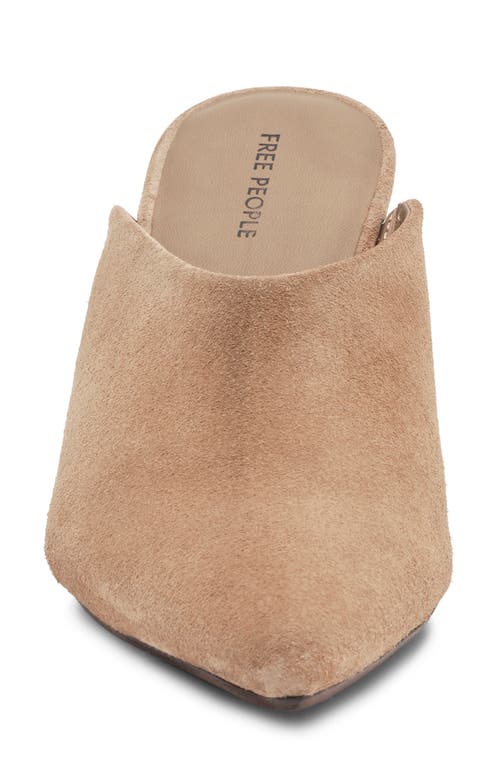 Free People Stellar Mules Faded Saddle Suede In Neutral