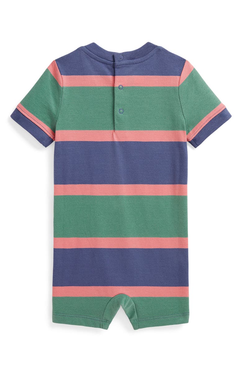 Ralph Lauren Stripe Cotton Romper, Alternate, color, 