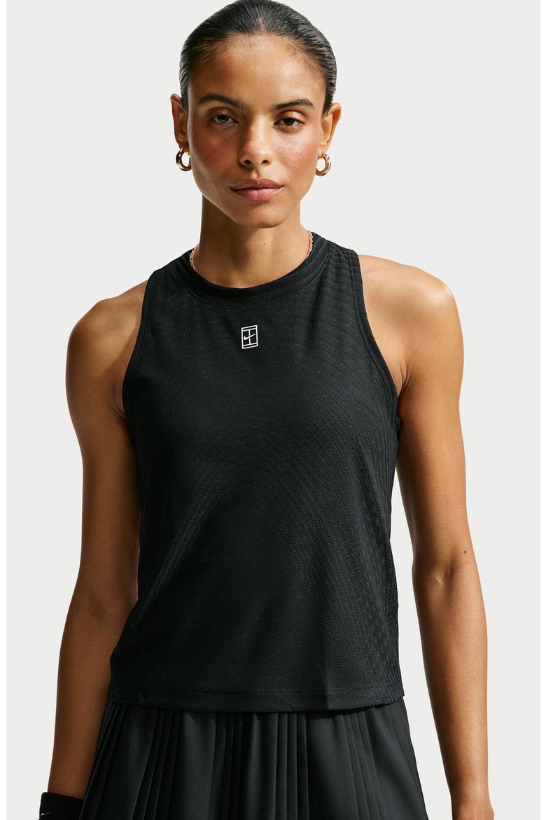 Court Dri-FIT Mesh Performance Tank, Alternate, color, BLACK/ WHITE
