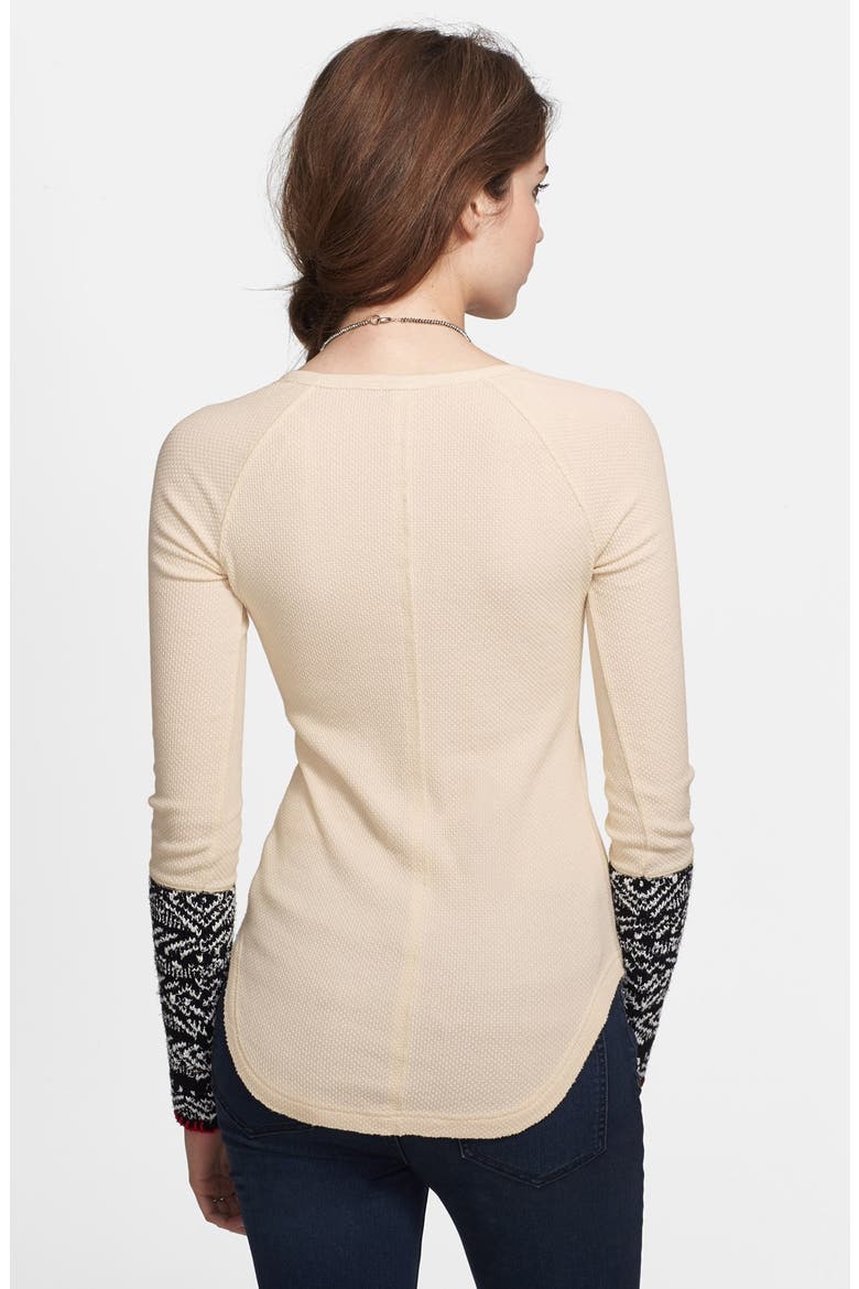 'Alpine Cuff' Knit Cuff Henley, Alternate, color, IVORY