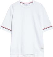 Thom Browne｜ (RUGBY FIT SHORT SLEEVE TEE IN COTTON INTE Thom Browne Rugby Fit Short Sleeve Cotton T-Shirt | Nordstrom