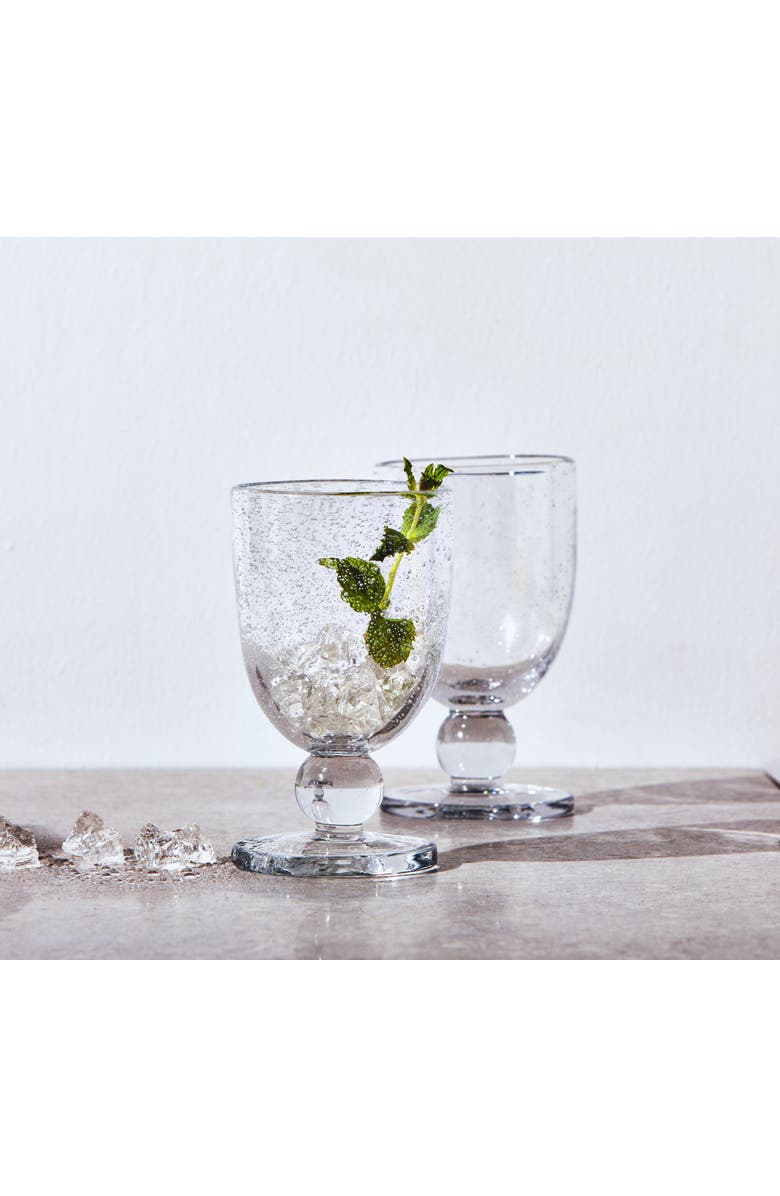 tag Bubble Glass Goblet Clear Drinkware Perfect for Everyday Use, Alternate, color, Clear