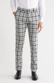 T.R. PREMIUM Plaid Straight Leg Trousers