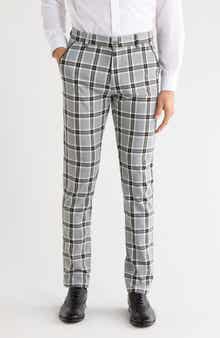 T.R. PREMIUM Plaid Straight Leg Trousers