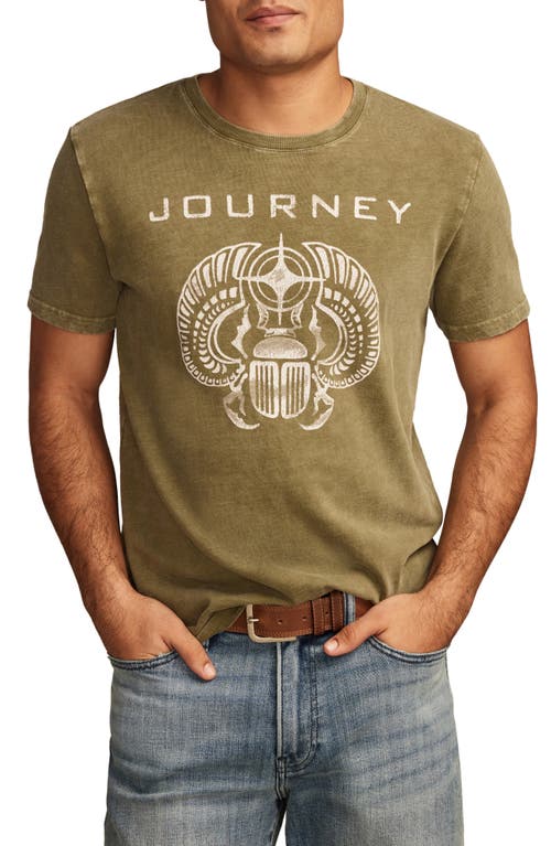 Lucky Brand Journey Scarab Cotton Graphic T-shirt In Capulet Olive