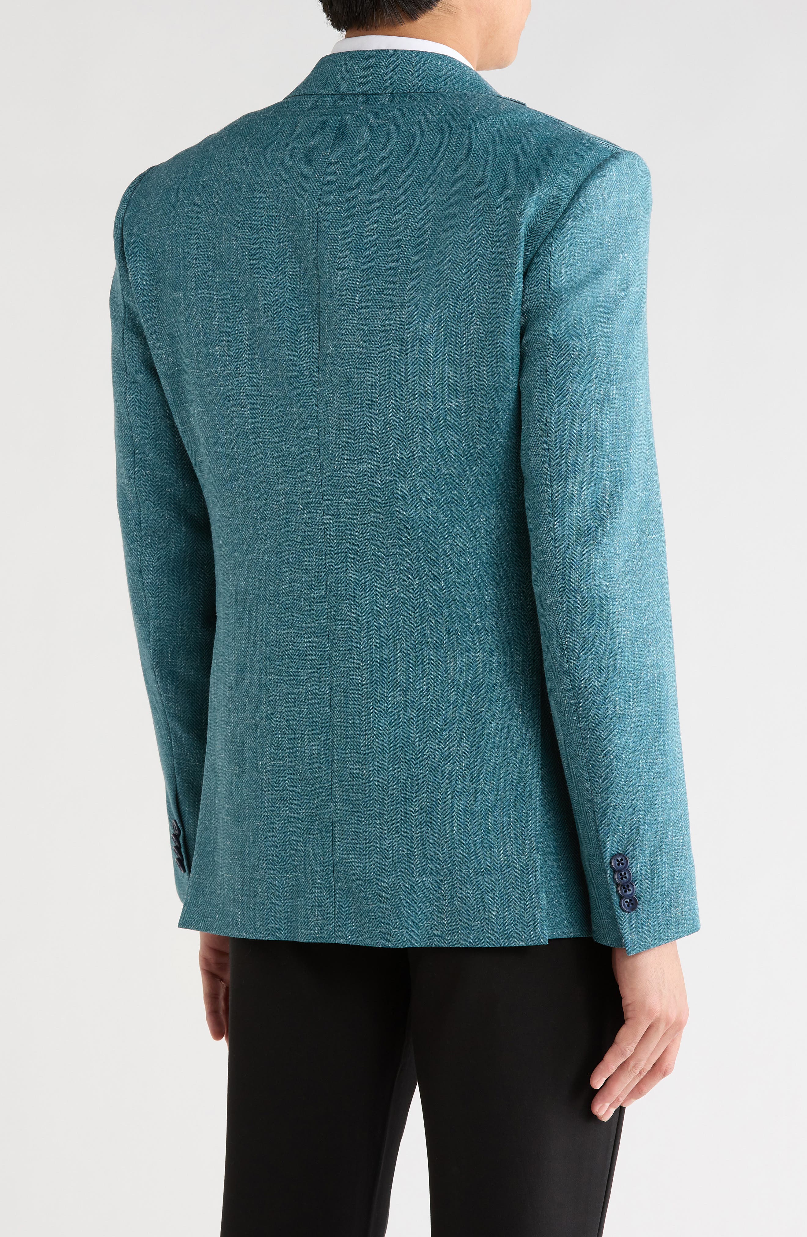 Herringbone Woven Two-Button Sport Coat - image 2