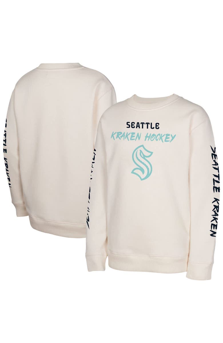 Outerstuff Youth Cream Seattle Kraken Star Power Pullover Sweatshirt, Alternate, color, Cream