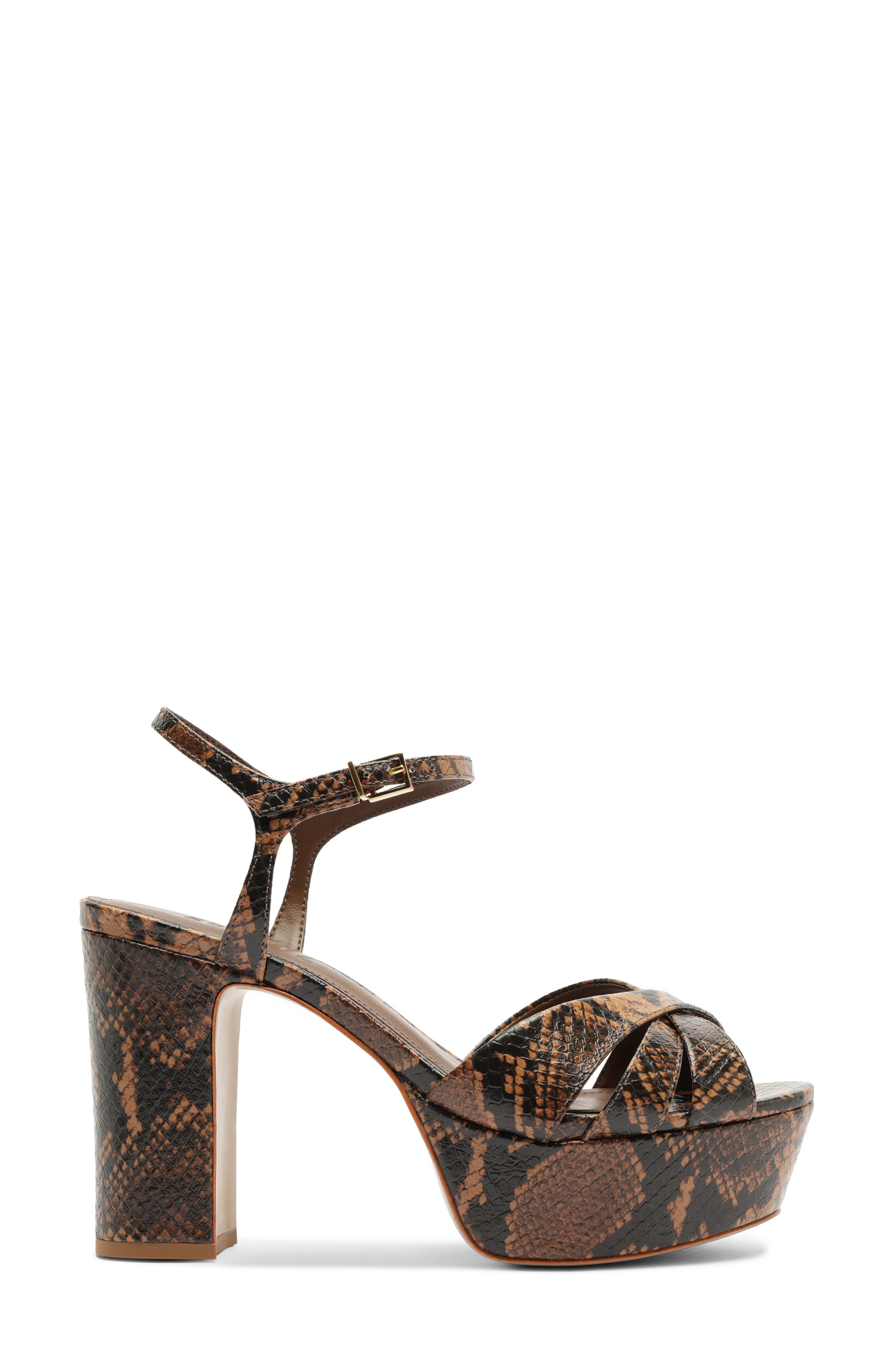 Schutz Keefa Kitten Heel Sandal, Alternate, color, Pecan Brown