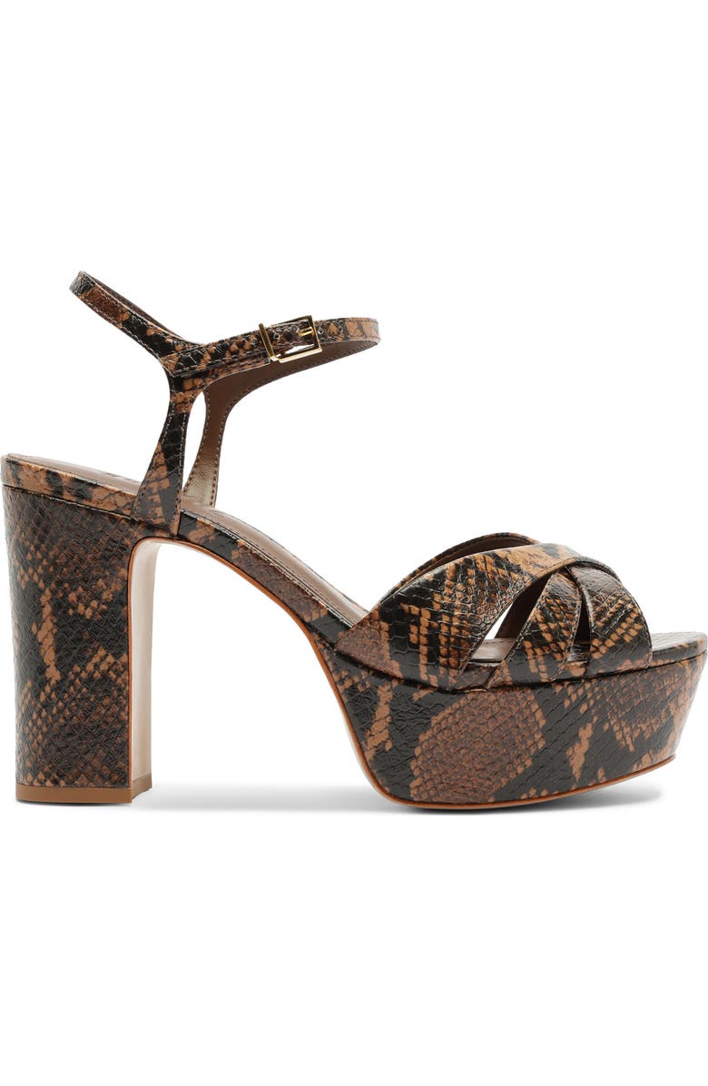 Schutz Keefa Kitten Heel Sandal, Alternate, color, Pecan Brown