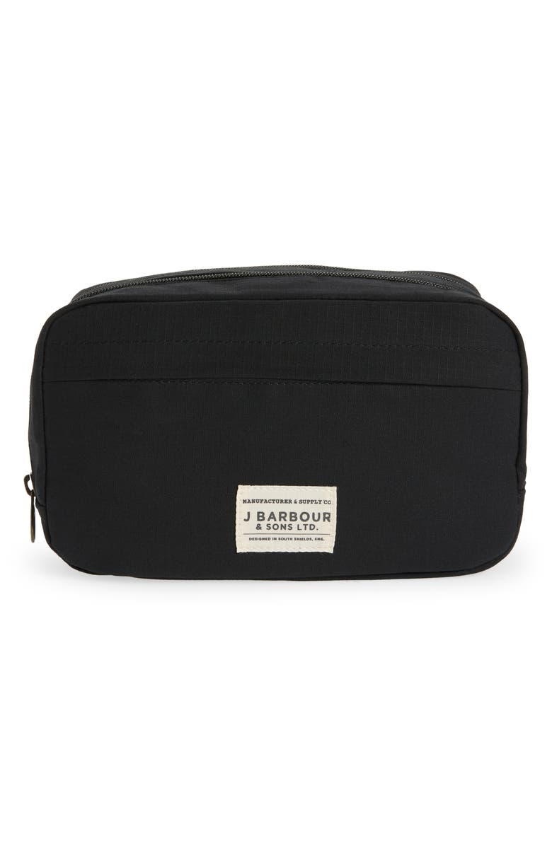 Barbour Double Zip Washbag, Main, color, 