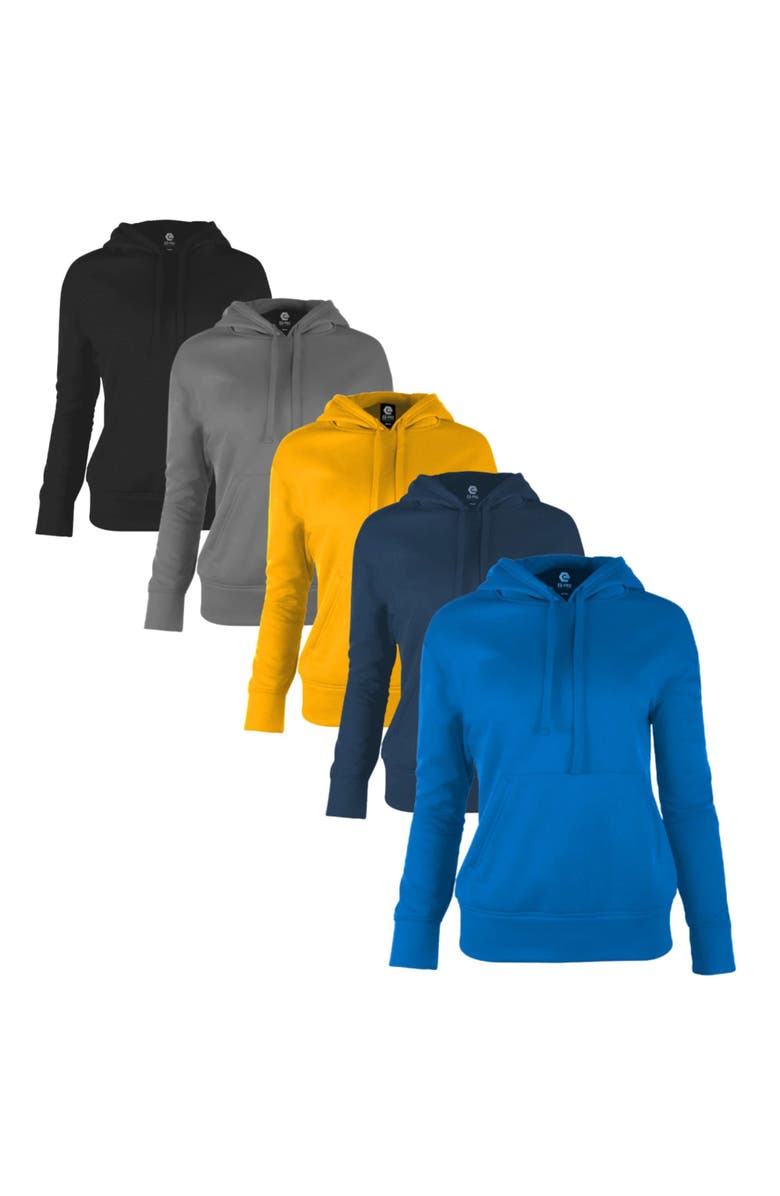 BenBen 5 Pack Women Slim Cut Pullover Hoodie Tech Fleece Figure-Flattering, Main, color, 
