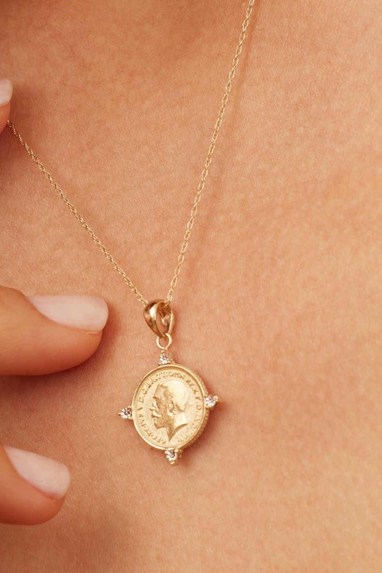 14K Two Tone Gold Legacy Coin Pendant Charm, Alternate, color, 14K Two-tone Gold