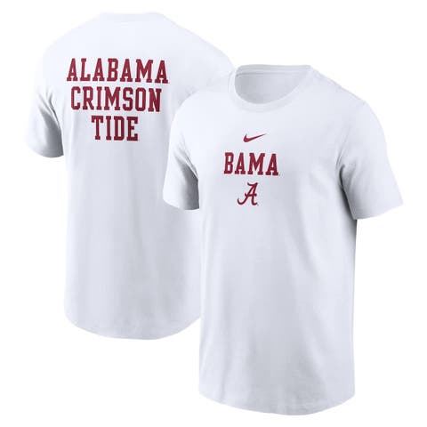 Men's Nike White Alabama Crimson Tide 2-Hit Stacked T-Shirt