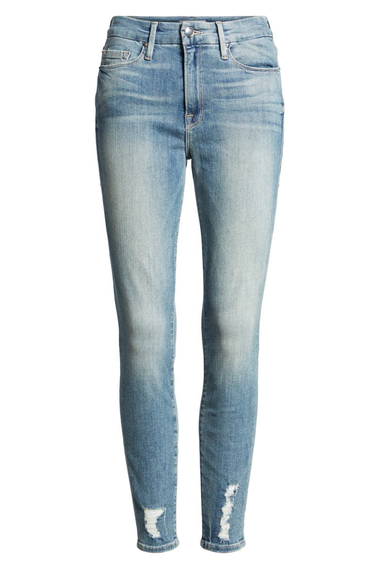 Good Legs High Rise Crop Skinny Jeans, Main, color, BLUE 010