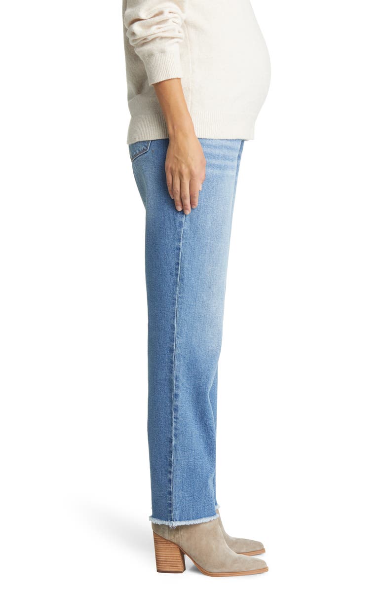 1822 Denim Over the Bump Relaxed Straight Leg Maternity Jeans, Alternate, color, 