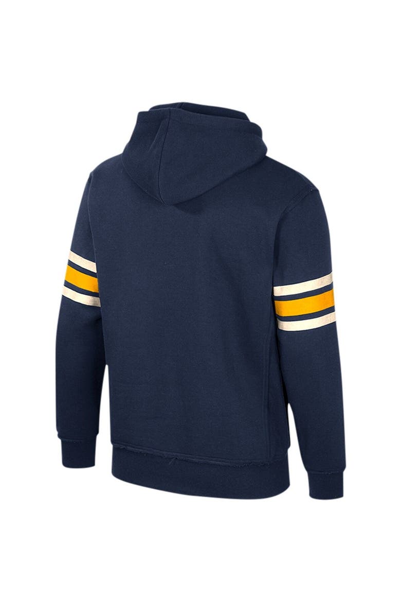 Men's Colosseum Navy West Virginia Mountaineers Saluting Pullover Hoodie, Alternate, color, Navy