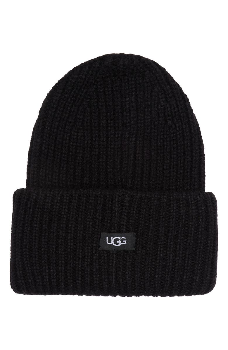 UGG<sup>®</sup> UGG Wool Blend Knit Cuffed Beanie, Main, color,